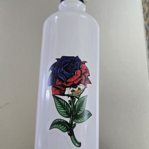 Floral Water Bottle with Rose Design